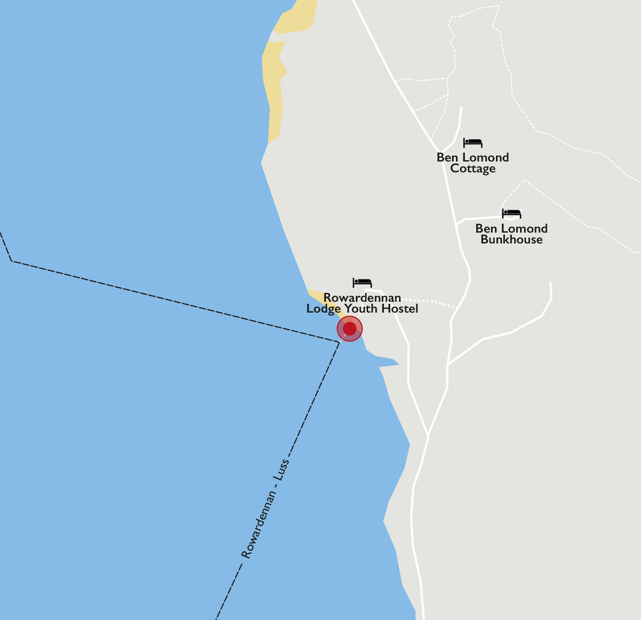 Rowardennan map